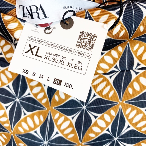 ZARA Geometric Wide Leg Pants - Picture 6 of 7